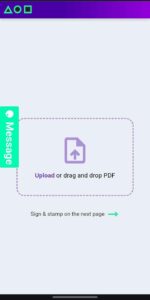 Upload or drag and drop PDF file from the device