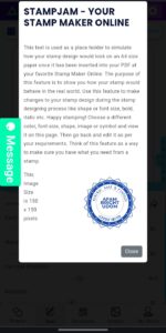 Preview stamps before you finalise your design